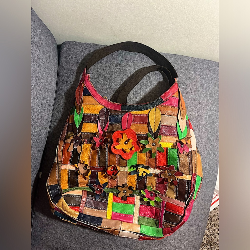 APC American Procurement Company hobo bag with floral leather pattern